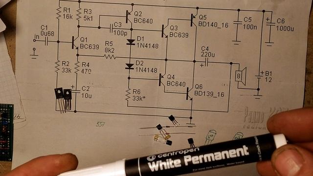 Для начинающих.Простой усилитель звука на транзисторах. смотреть онлайн