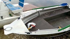 Лодка Тактика 390. Подготовка к установке двигателя.