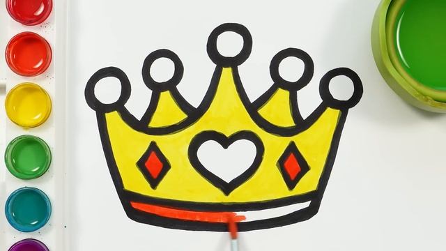 Crown Drawing, Painting and Coloring for Kids, Toddlers | Let's Draw, Paint Together смотреть онлайн
