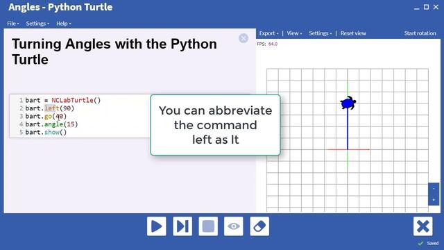 Turn the Turtle Using Left Right or Angle Commands смотреть онлайн