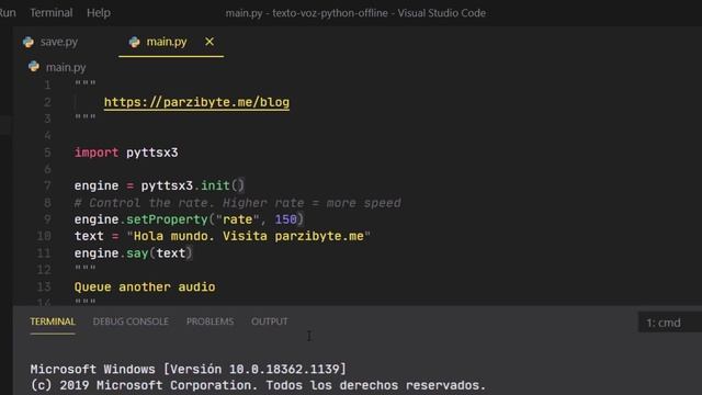 Convertir texto a voz con Python y pyttsx3 смотреть онлайн