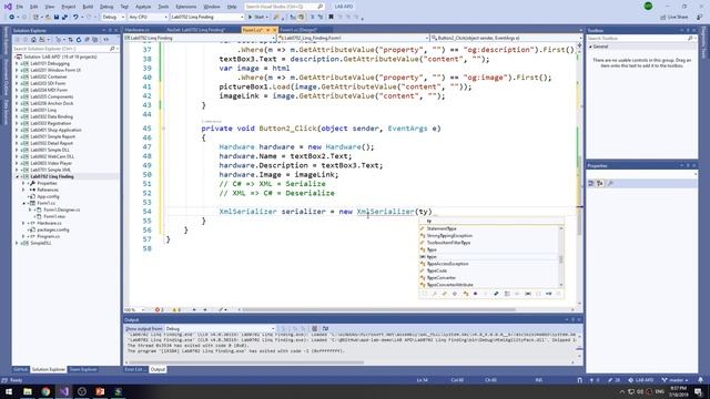 Lab0702 04 Serialize data to XML смотреть онлайн