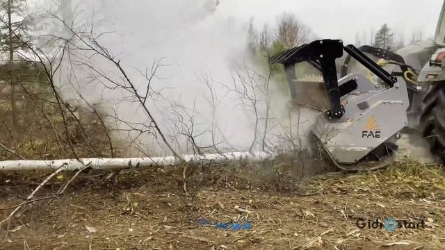 Отгрузка и ввод в эксплуатацию мульчера FAE UMH/S на тракторе Fendt смотреть онлайн