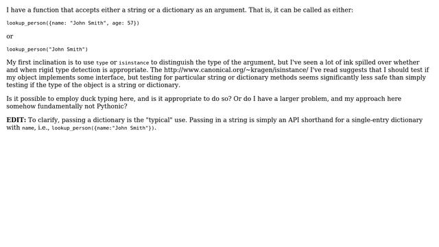 Software Engineering: How should I distinguish between built-in types in Python? смотреть онлайн