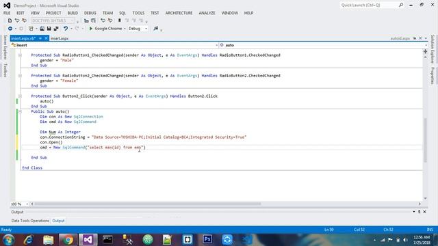 Auto generate/increment of (emp) id in asp.net using vb code. смотреть онлайн