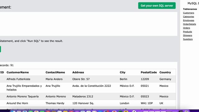 [MySQL] SELECT distinct Country FROM Customers; смотреть онлайн