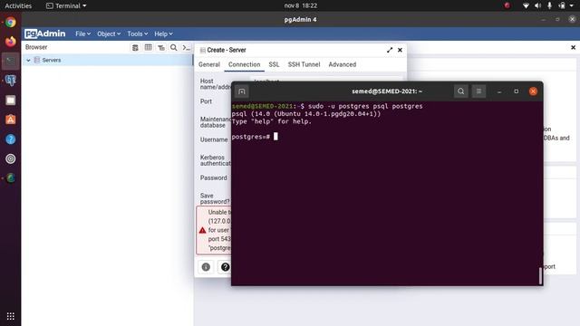 ERRO AO CONECTAR BANCO POSTGRESQL: Unable to connect to server: connection to server at "localhost смотреть онлайн
