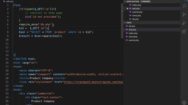 7. CRUD in php | Edit Form with pre-filled data смотреть онлайн