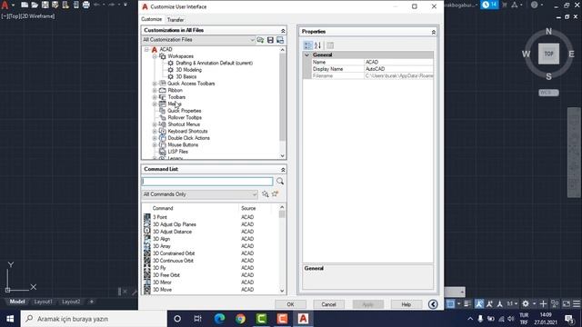 Autocad toolbars | üst menüdeki komutların kaybolması смотреть онлайн