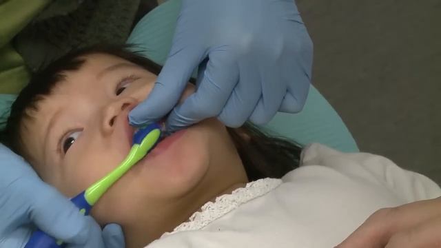 Tooth Brushing for children three and under - The knee-to-knee technique смотреть онлайн