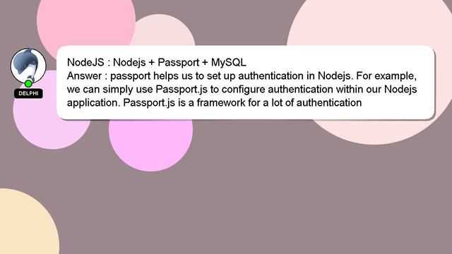 NodeJS : Nodejs + Passport + MySQL смотреть онлайн