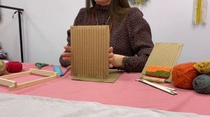 Ткацкий станок своими руками из картона за 10 минут