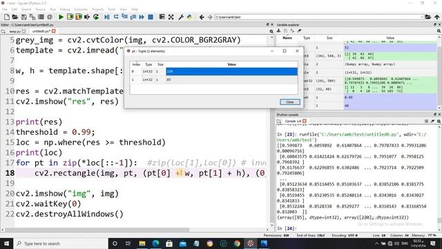 object detection by template matching شرح عربي смотреть онлайн
