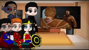 Justice League react to Kratos || GOW Ragnarök ||