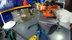 Husqvarna 345 ремонт/repair разборка часть 2