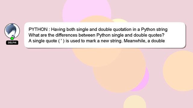 PYTHON : Having both single and double quotation in a Python string смотреть онлайн