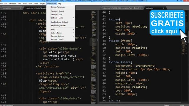 SublimeText + Emmet - 17 temas de colores @JoseCodFacilito смотреть онлайн
