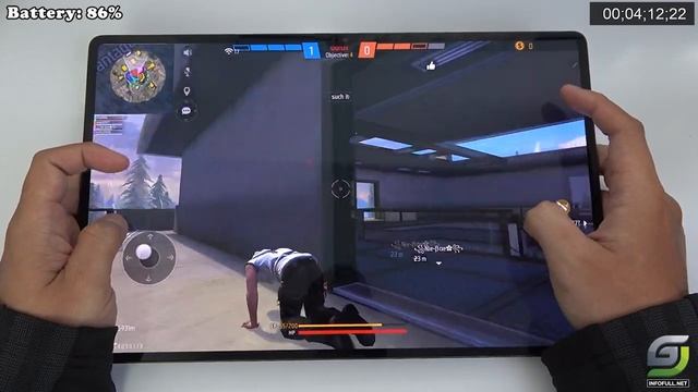 Samsung Tab S8 Ultra test game Free Fire смотреть онлайн