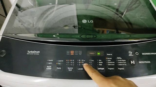 Lavadora LG Turbo Drum Smart Inverter Como Usar Los Botones Manualmente