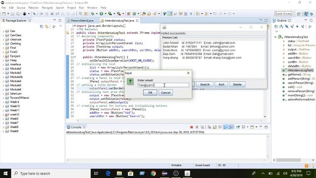 Attendance Log Java Program смотреть онлайн