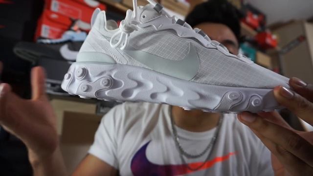 NIKE REACT 55 WHITE PLATINIUM REVIEW & ON FEET ESPAÑOL смотреть онлайн