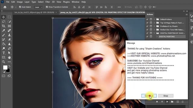 Digital Painting Photoshop Actions Free Download || Digital Oil Painting смотреть онлайн