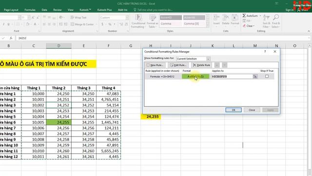Tìm Kiếm Và Tô Màu Ô Tìm Kiếm Được Trong Excel-Create A Highlighting Search Box смотреть онлайн