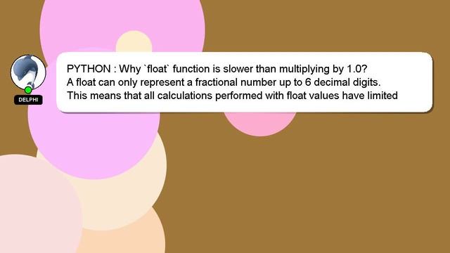 PYTHON : Why `float` function is slower than multiplying by 1.0? смотреть онлайн