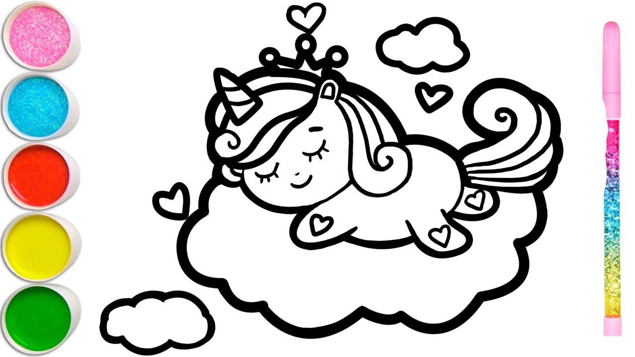 How to draw a unicorn, cake, princess, crane, food for children смотреть онлайн