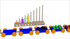 Учимся считать от 1 до 10. Цифры для детей. Счет. Цветные счёты.