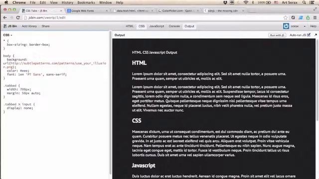 CSS3 24 Вкладки на CSS смотреть онлайн