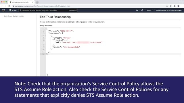 Why did I receive an Access Denied or Invalid information error assuming a cross-account IAM role? смотреть онлайн