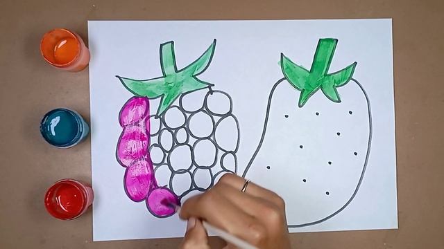 Bolalar uchun malina chizish|Drawing raspberries for children|Рисование малины для детей смотреть онлайн