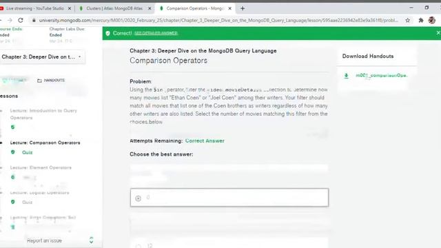MongoDB University M001 Assignment Solution смотреть онлайн