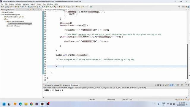 Java 8 Program to find the duplicate word occurrences count using Streams| Java 8 Interview Program смотреть онлайн