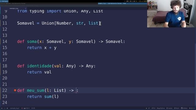 Minissérie Pythonica: Funções #4 - Anotações de tipos de argumentos смотреть онлайн