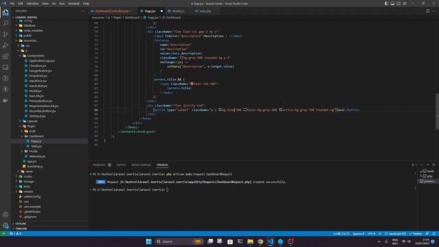 Laravel Inertia React Datatable | Create / Insert Data смотреть онлайн