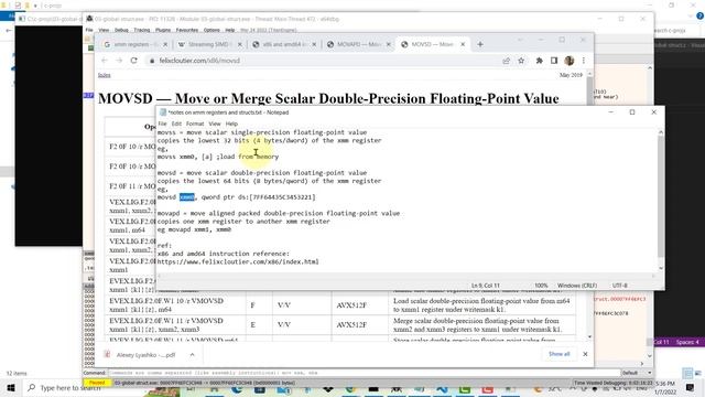 Using x64dbg debugger to analyze xmm registers смотреть онлайн