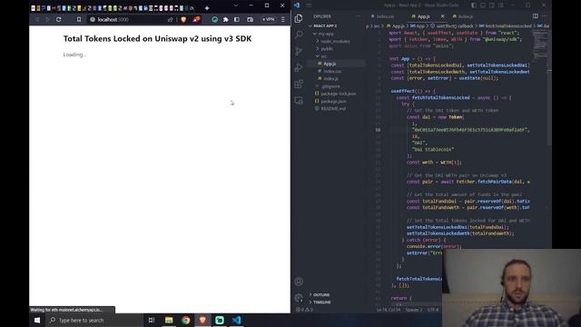 Part 2 - My First React App: Use the Uniswap v3 SDK to view v2 Liquidity Pool Data смотреть онлайн