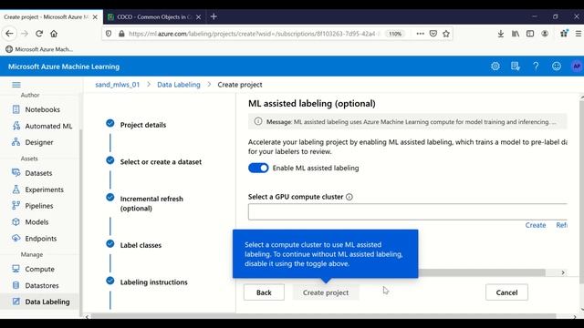 AzureML : Data Labeling (Image Annotation) using AzureML смотреть онлайн