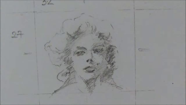 Bleistift Skizze in Briefmarkengröße - Pencil drawing sketch in stamp size - Marilyn Monroe смотреть онлайн
