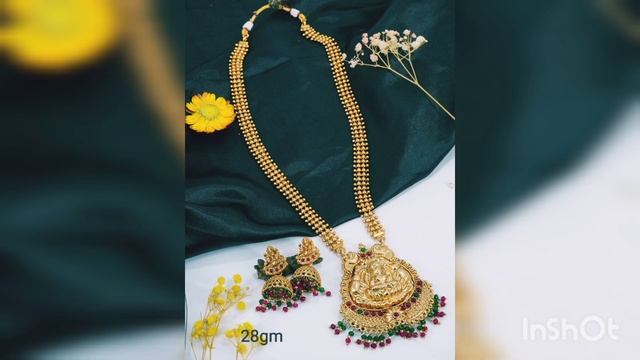 Gold ball chain long necklace designs with weights//long haar design// смотреть онлайн