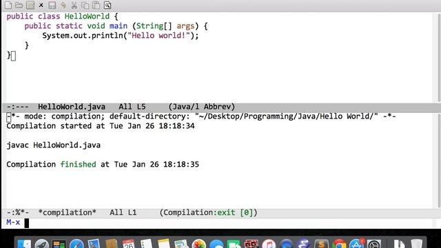 How to compile and execute your Java program in Emacs смотреть онлайн