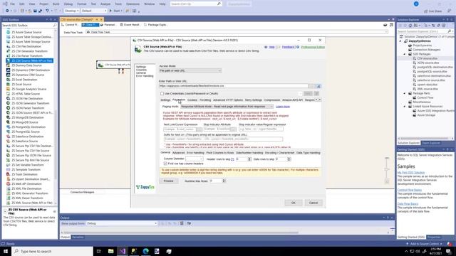 SSIS CSV File Source - Read from Flat File or Web API / Load into SQL Server Table / Import CSV Fil смотреть онлайн