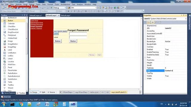 Wizard Control in ASP Dot NET смотреть онлайн