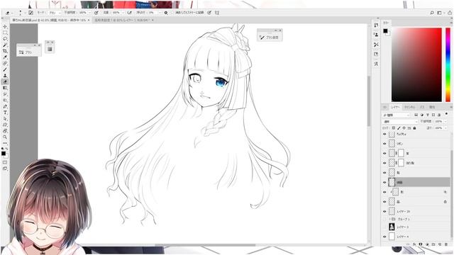 【線画設定説明あり】Photoshopで綺麗な線画を描く方法！【メイキング】 смотреть онлайн