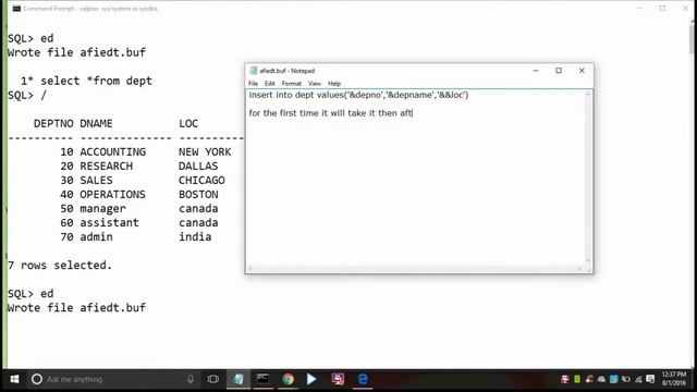 ORACLE SQL- 8. double ampersand смотреть онлайн