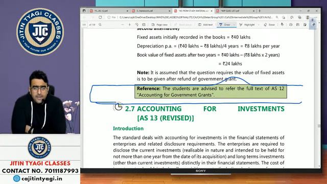 AS-12 Govt Grant & Framework|| CA Inter Dec 2021 Exam Final Revision ||Part 7 || CA CS Jitin Tyagi| смотреть онлайн