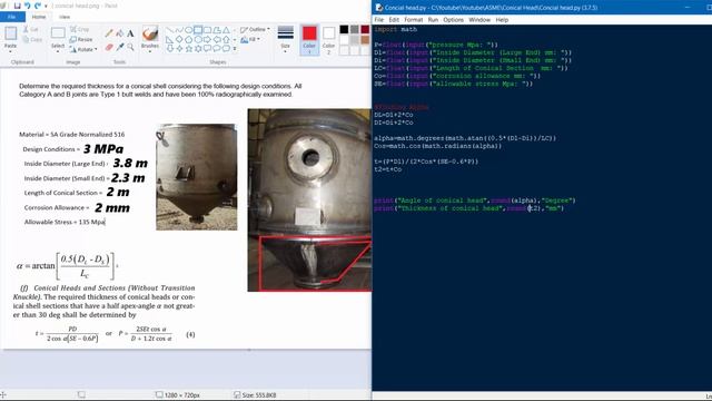ASME Pressure Vessel Design by python-4 | Python for mechanical engineer | Python Basic Tutorial смотреть онлайн