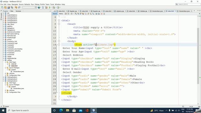 Validation in JSP | Validation JSP Registration page | Validate JSP using Bean Class step by step смотреть онлайн